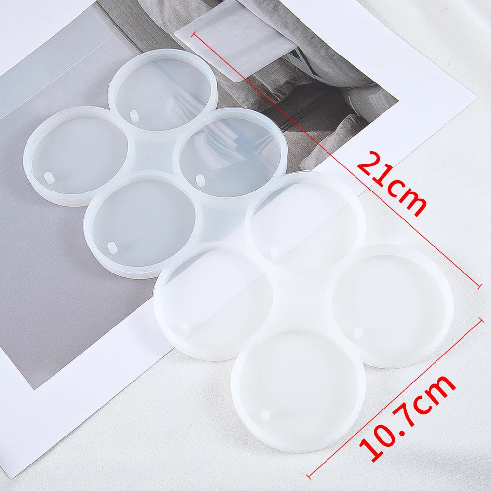 Round Oval Silicone Mold – DIY Epoxy Resin Mold for Jewelry Making, Pendants, Earrings & Keychain Accessories